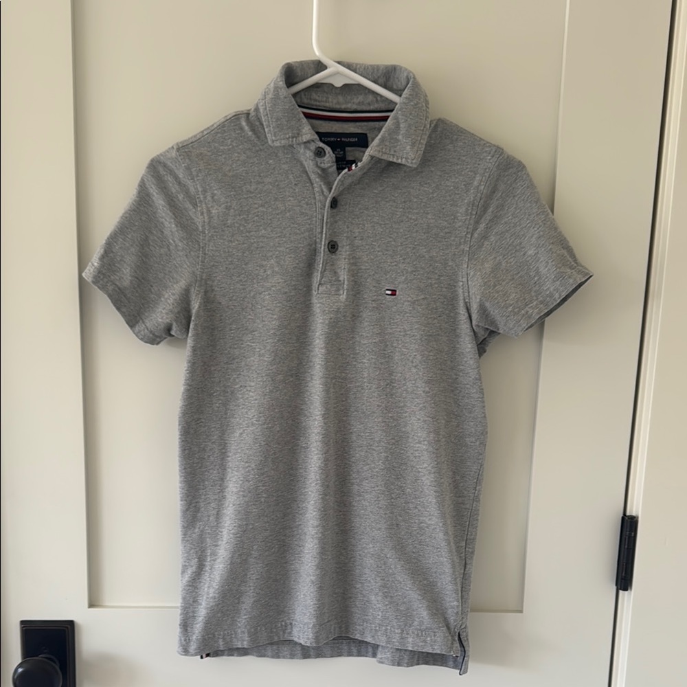 Tommy Hilfiger Men's Gray Slim Fit Polo Shirt